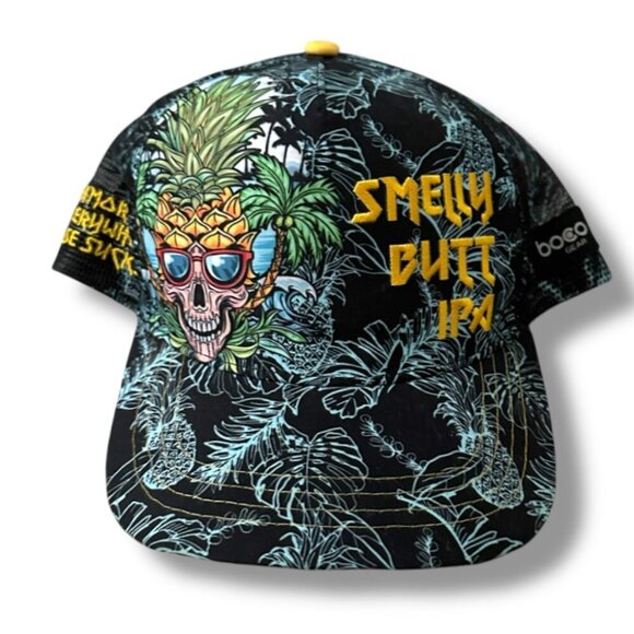 Florida Keys Brewing Co Smelly Butt IPA Baseball Cap Tropical Hat Snapback EUC - Picture 1 of 10